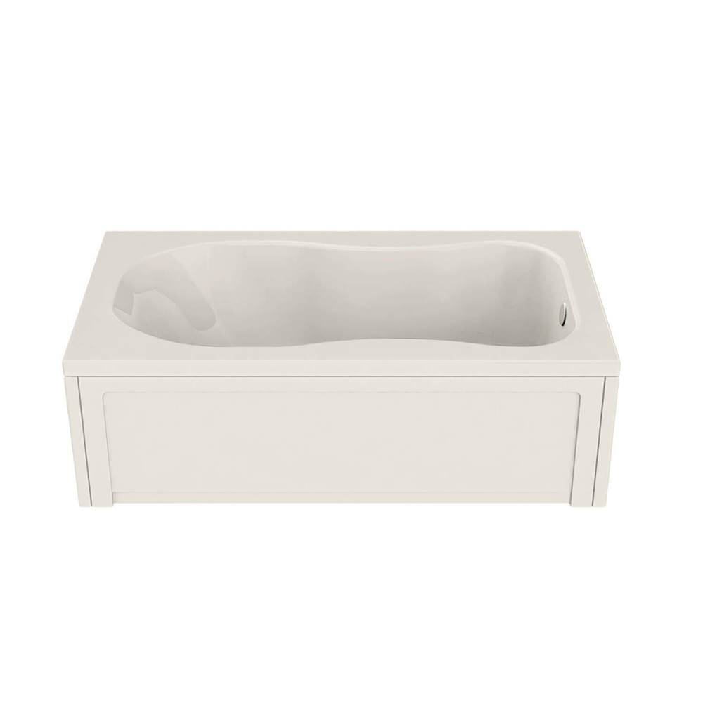 Maax Topaz 6036 Acrylic Alcove End Drain Bathtub in Biscuit