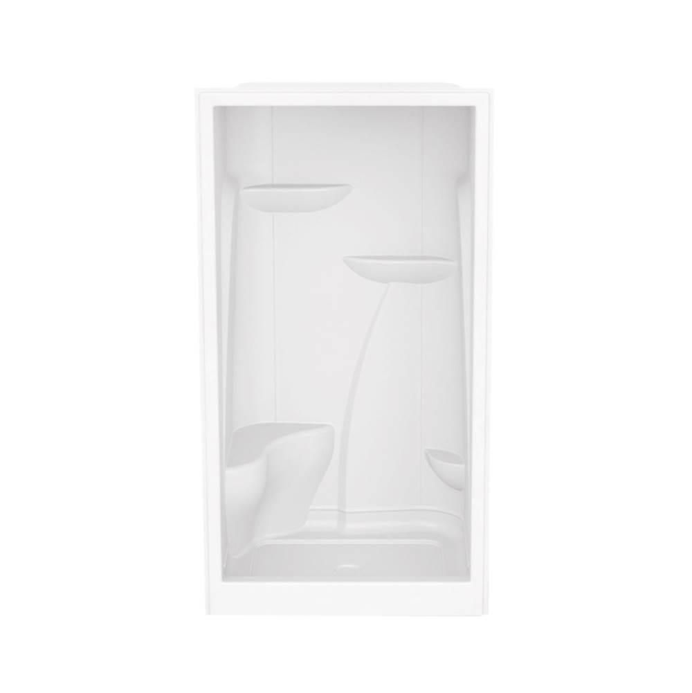 Maax E160 60 x 37 Acrylic Alcove Center Drain One-Piece Shower in White