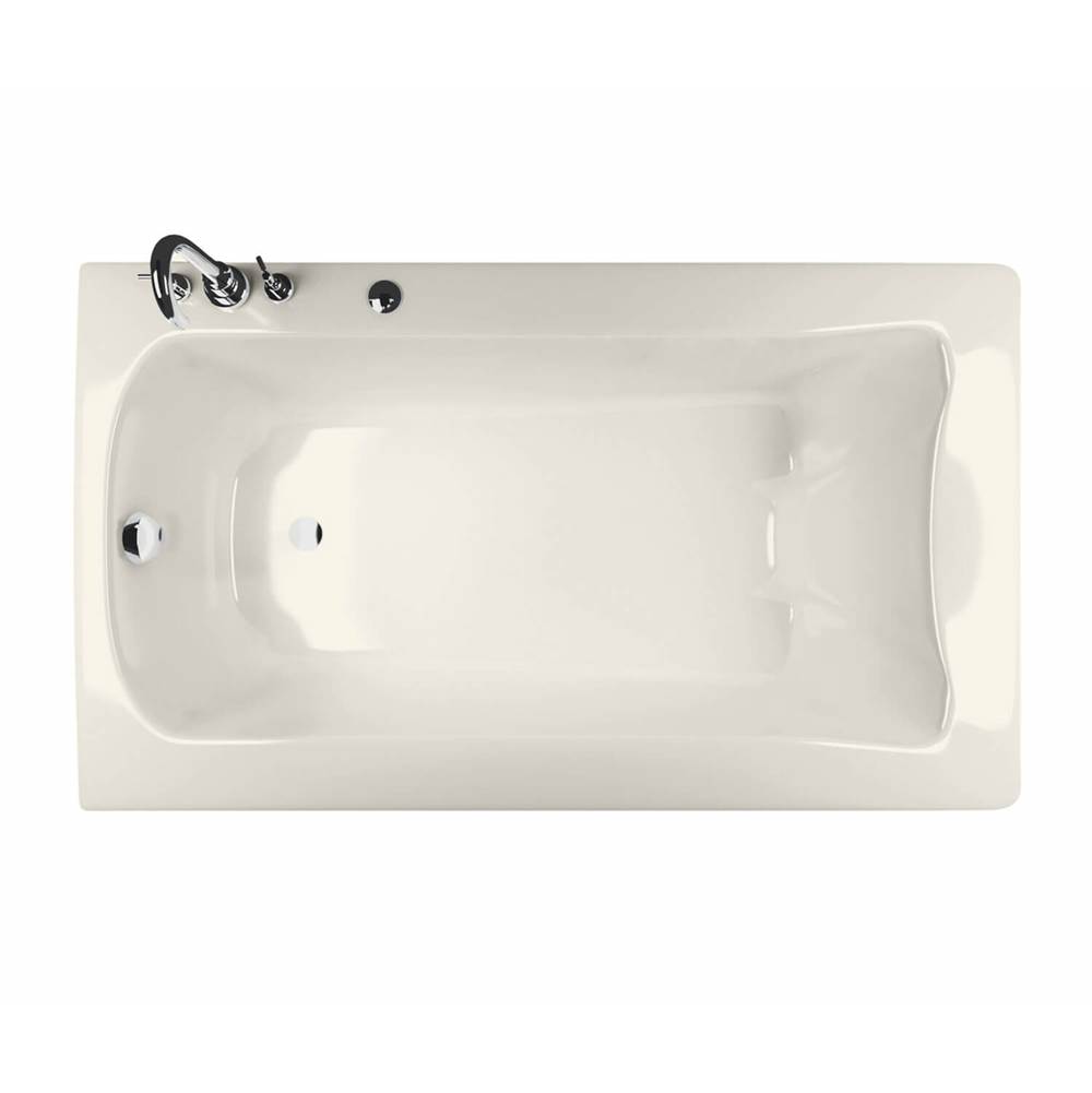 Maax Release 6032 Acrylic Drop-in End Drain Hydromax Bathtub in Biscuit