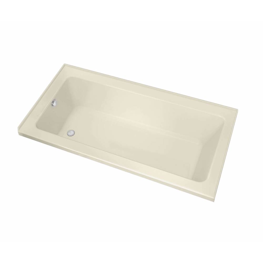 Maax Pose 6030 IF Acrylic Alcove Left-Hand Drain Whirlpool Bathtub in Bone