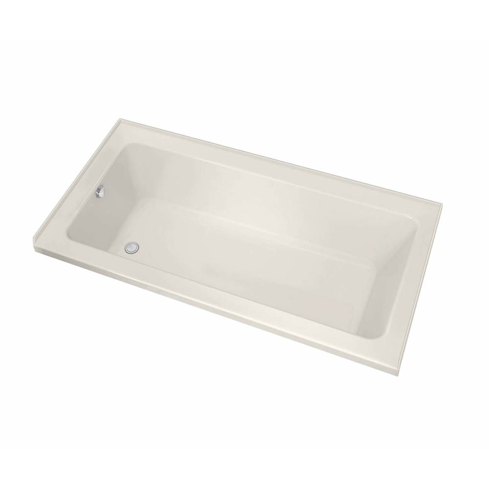 Maax Pose 7236 IF Acrylic Alcove Right-Hand Drain Bathtub in Biscuit