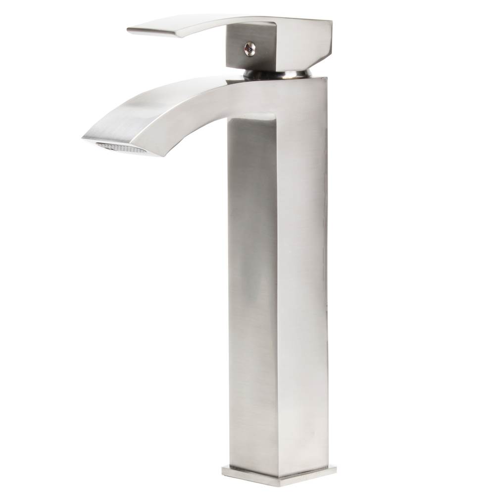 Novatto Novatto STEGER Modern Single Lever Vessel Faucet in PVD Brushed Nickel
