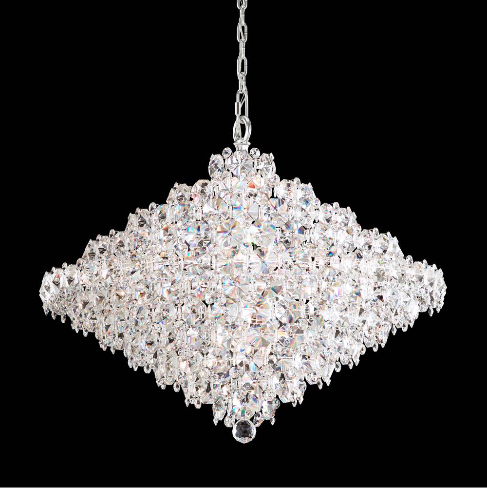 Schonbek Baronet 8 Light 120V Pendant in Polished Stainless Steel with Clear Radiance Crystal