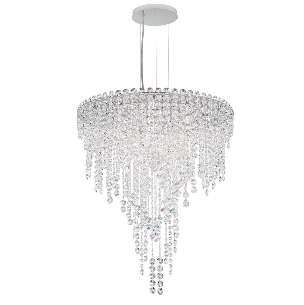 Schonbek Chantant 6 Light 120V Pendant in Polished Stainless Steel with Clear Radiance Crystal