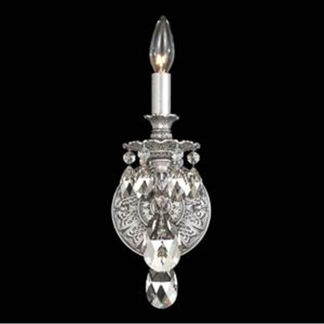 Schonbek Milano 1 Light 110V Wall Sconce in Parchment Gold with Clear Heritage Crystals