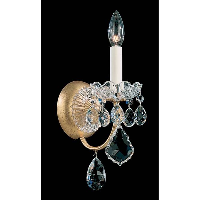 Schonbek New Orleans 1 Light 120V Wall Sconce in Etruscan Gold with Clear Radiance Crystal