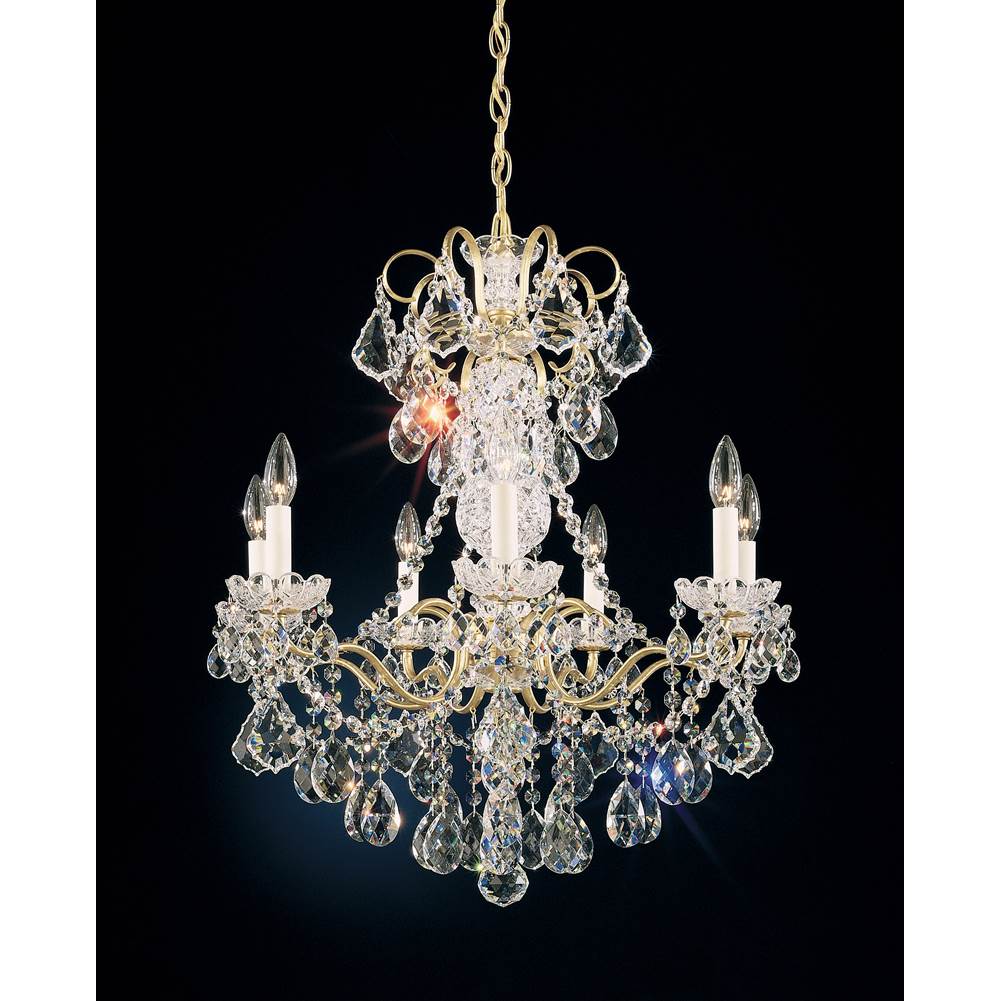 Schonbek New Orleans 7 Light 120V Chandelier in French Gold with Clear Radiance Crystal