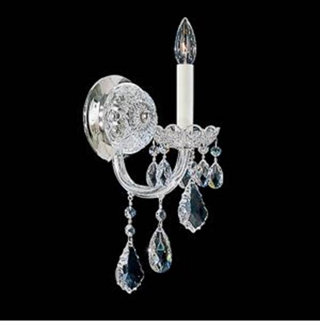 Schonbek Olde World 1 Light 110V Wall Sconce in Silver with Clear Heritage Crystals