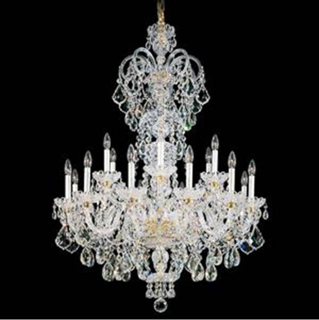 Schonbek Olde World 23 Light 110V Chandelier in Rich Auerelia Gold with Clear Heritage Crystals