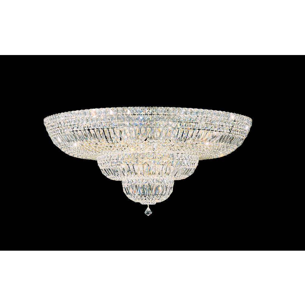Schonbek Petit Crystal Deluxe 27 Light 120V Flush Mount in Polished Silver with Clear Optic Crystal