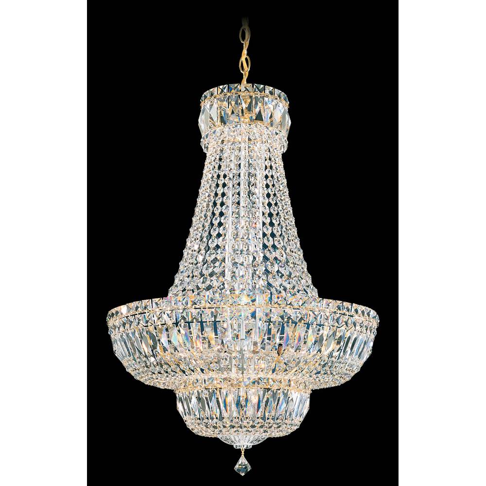 Schonbek Petit Crystal Deluxe 20 Light 120V Pendant in Polished Silver with Clear Optic Crystal