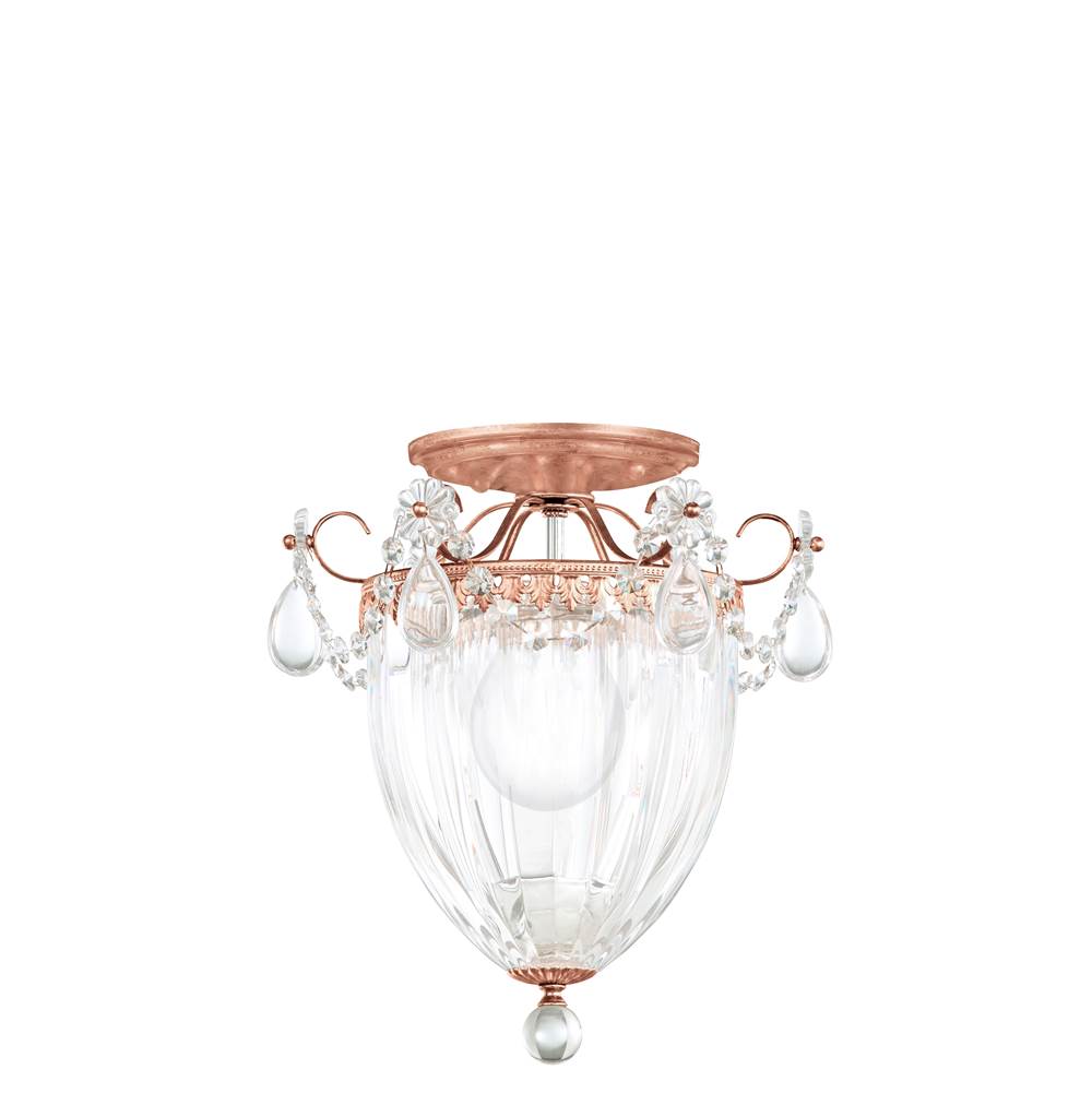 Schonbek Bagatelle 3 Light 110V Close to Ceiling in Antique Silver with Clear Heritage Crystal