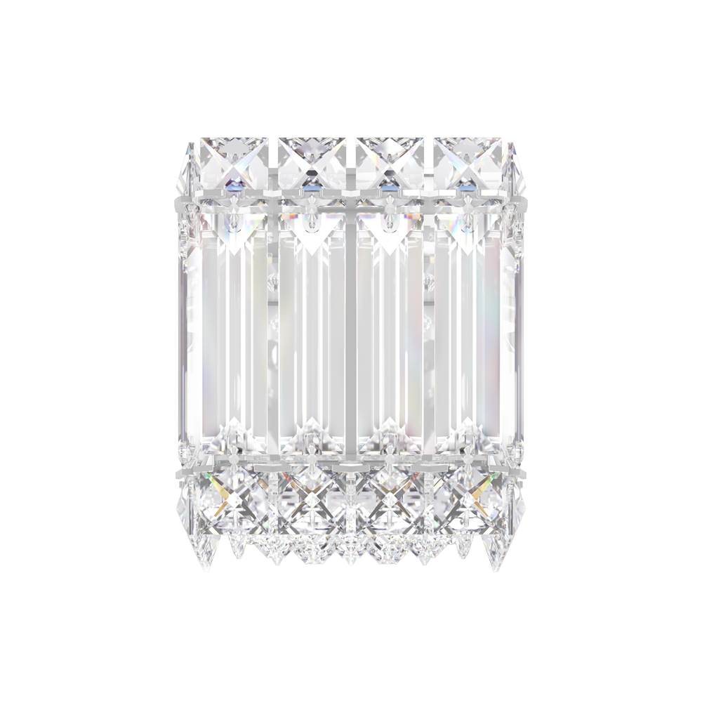 Schonbek Quantum 1 Light 110V Wall Sconce in Stainless Steel with Clear Crystals From Swarovski®