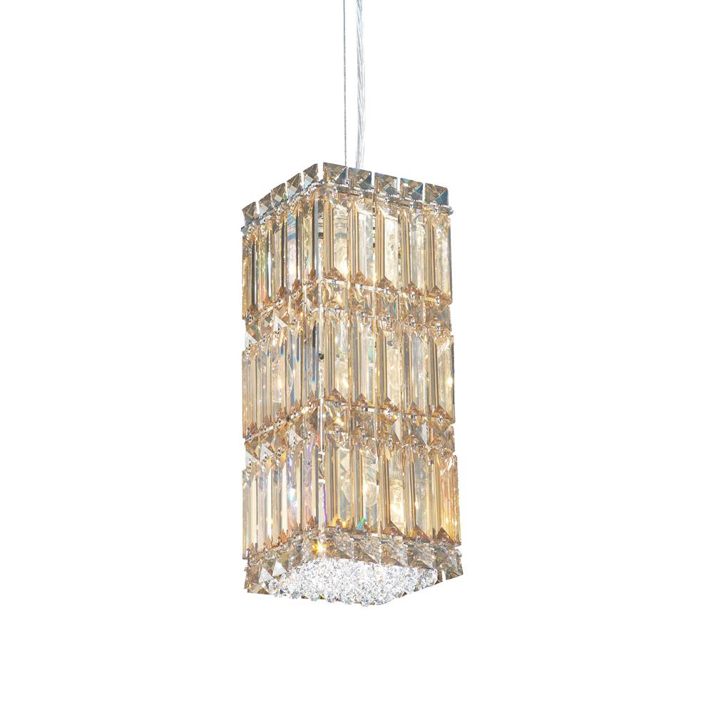 Schonbek Quantum 6 Light 110V Pendant in Stainless Steel with Clear Crystals From Swarovski®