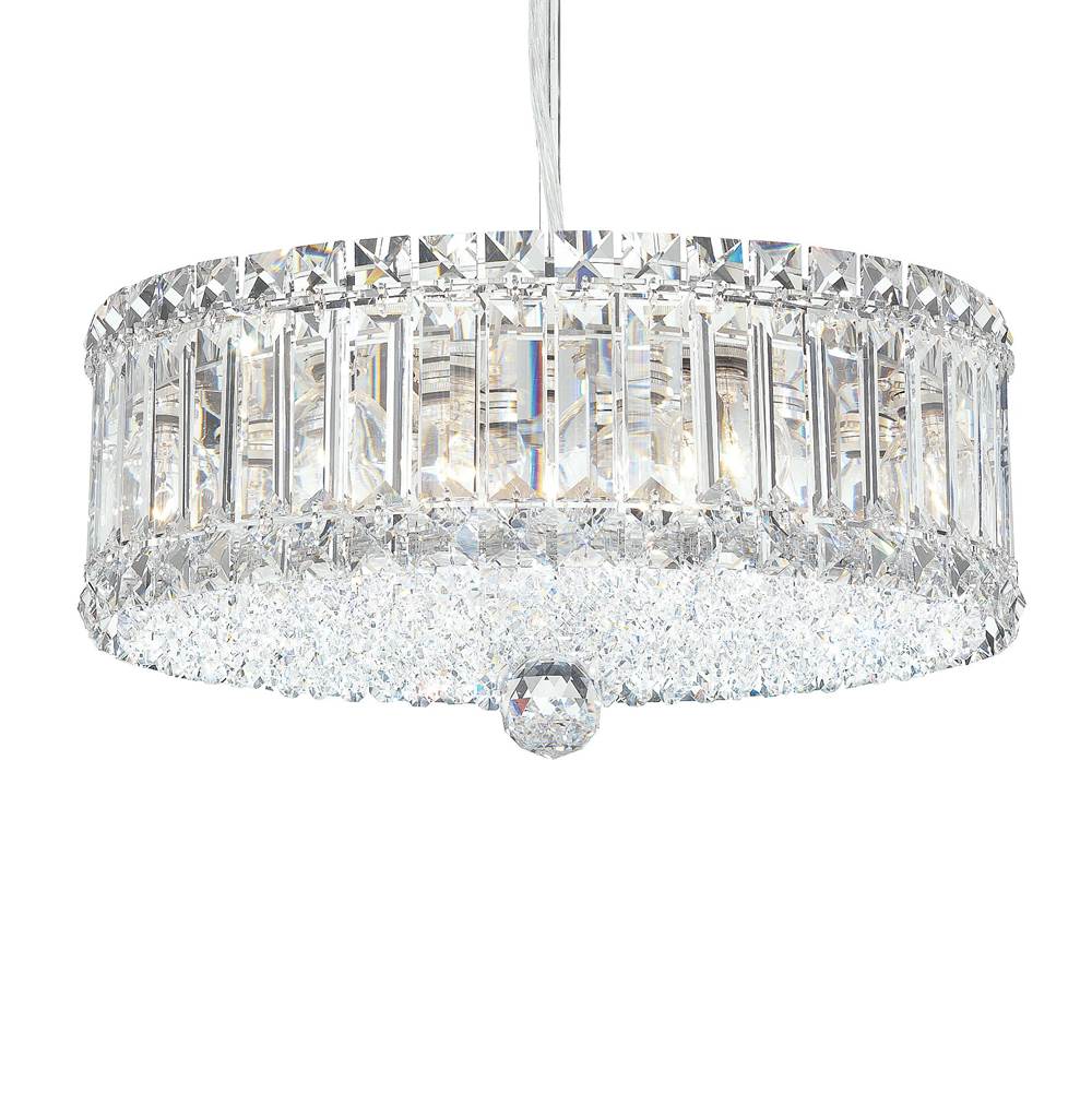 Schonbek Plaza 9 Light 110V Pendant in Stainless Steel with Clear Crystals From Swarovski®