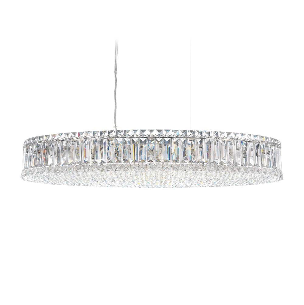 Schonbek Plaza 16 Light 110V Pendant in Stainless Steel with Clear Crystals From Swarovski®