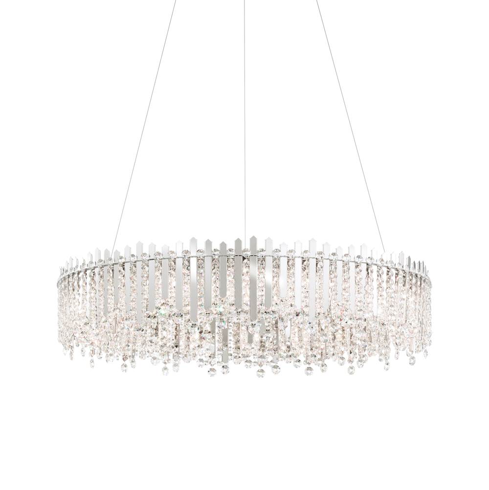 Schonbek Chatter 18 Light 110V Pendant in Stainless Steel with Clear Crystals From Swarovski®