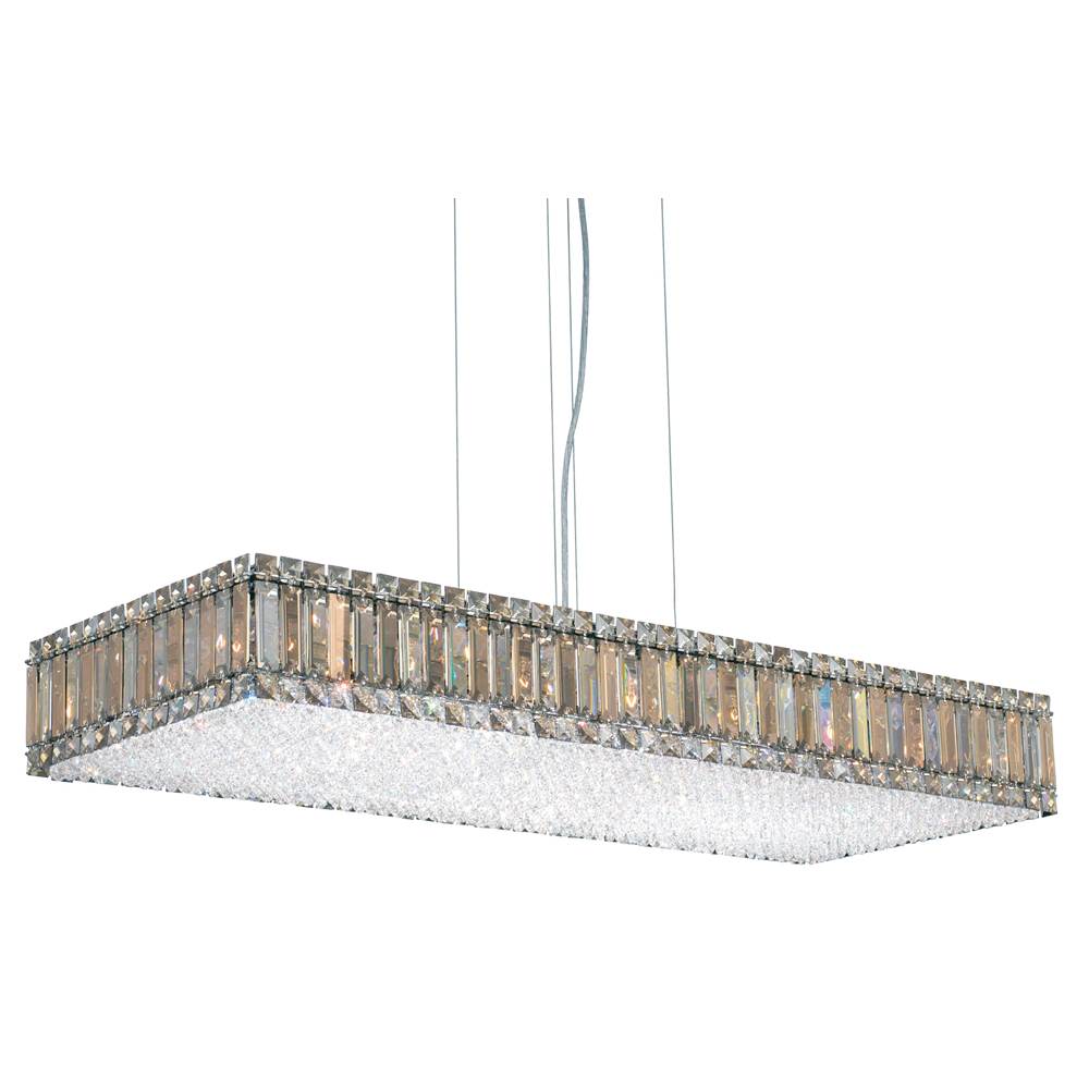 Schonbek Quantum 23 Light 120V Pendant in Polished Stainless Steel with Clear Optic Crystal