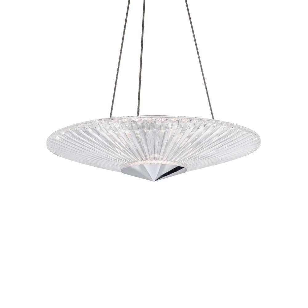 Schonbek ORIGAMI 24'' 110V Pendant in Polished Chrome with Clear Heritage Crystal