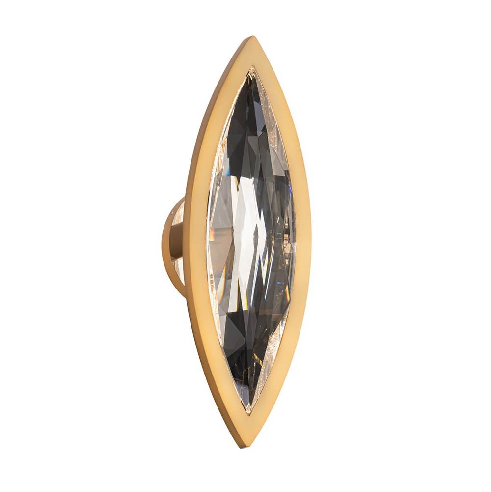 Schonbek Marchesa 17in 120/277V LED Wall Sconce in Aged Brass with Radiance Crystal Dust