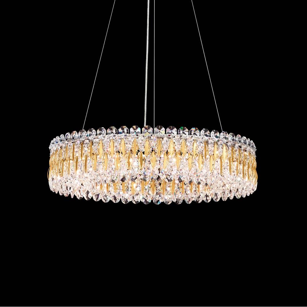Schonbek Sarella 12 Light 120V Pendant in White with Clear Radiance Crystal