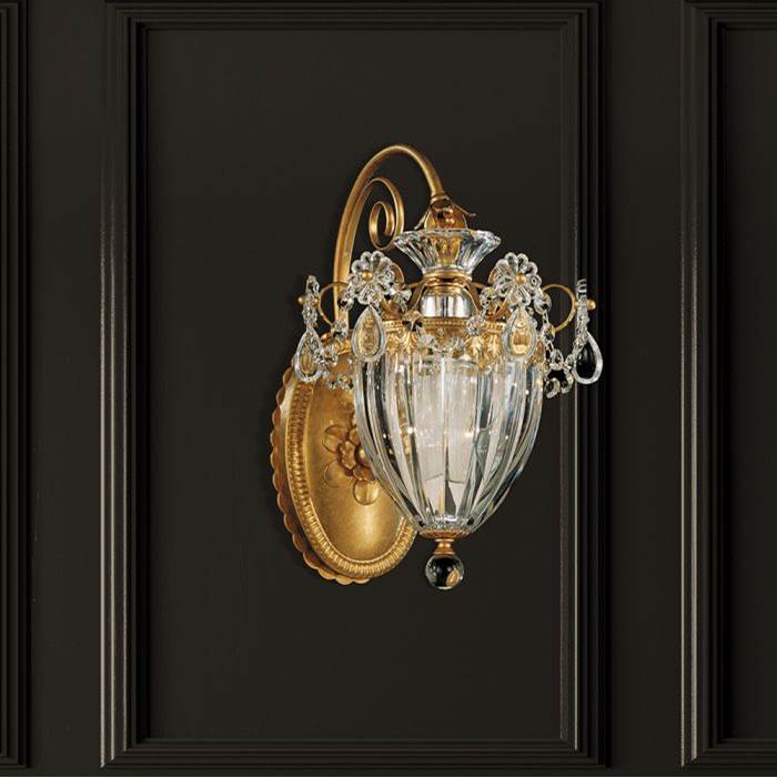 Schonbek Bagatelle 1 Light 110V Wall Sconce in Etruscan Gold with Clear Crystals From Swarovski®