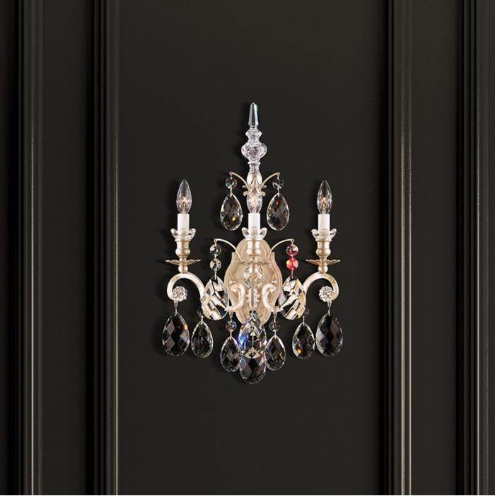 Schonbek Renaissance 3 Light 110V Wall Sconce in Heirloom Bronze with Clear Crystals From Swarovski®