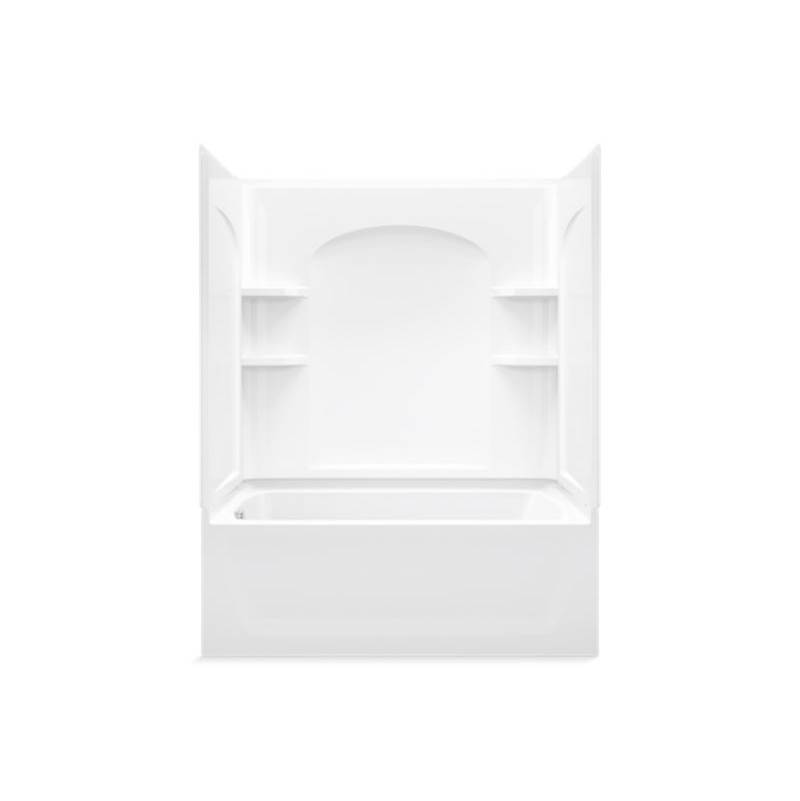 Sterling Plumbing Ensemble™ 60'' x 32'' bath/shower with left-hand above-floor drain and Aging in Place backerboards
