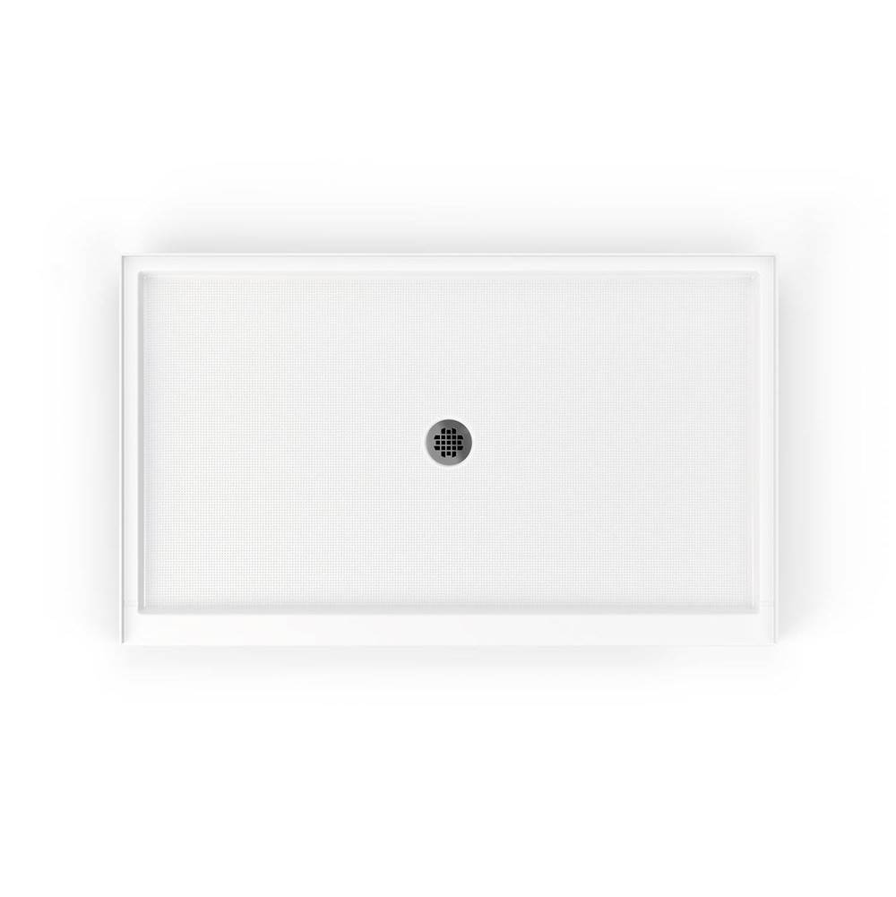 Swan SS-3660 36 x 60 Swanstone Alcove Shower Pan with Center Drain in White