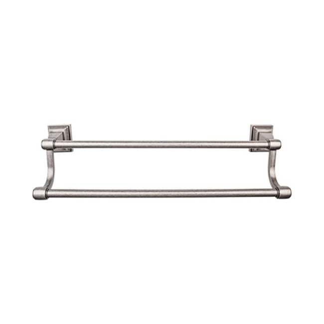 Top Knobs Stratton Bath Towel Bar 18 Inch Double Antique Pewter