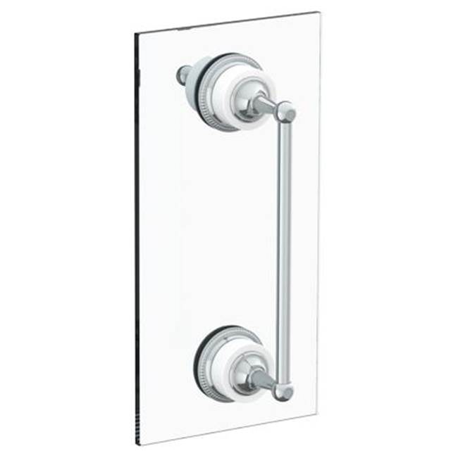 Watermark Venetian 12'' shower door pull with knob/ glass mount towel bar with hook