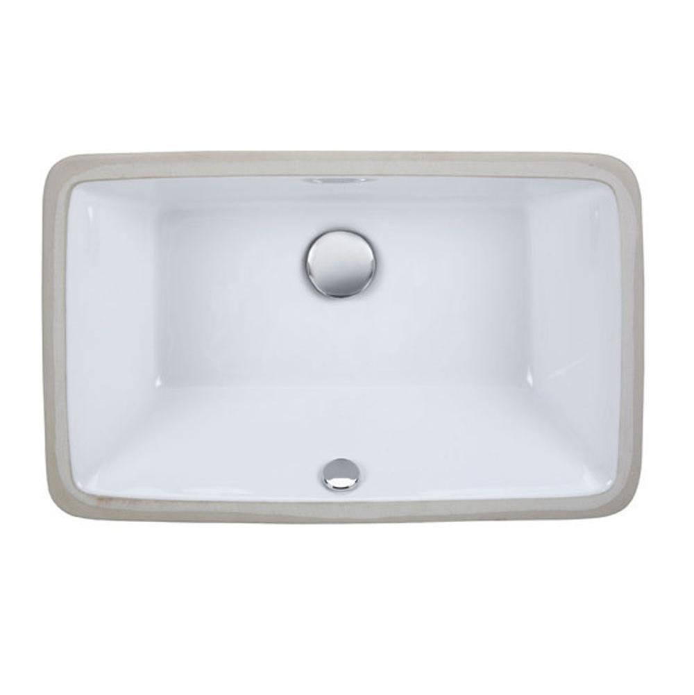 Ryvyr Undermount Sink - 21-inch Rectangular Vitreous China - White