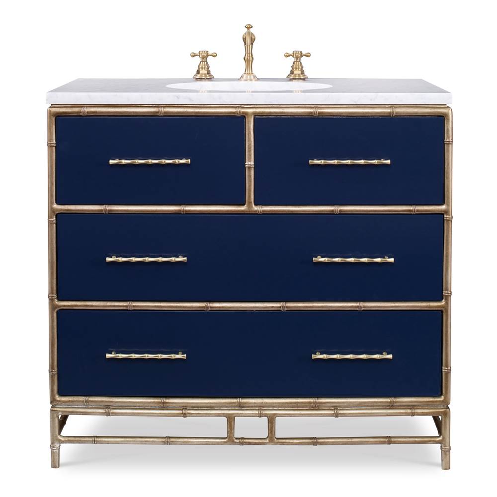 Ambella Home Collection Chinoiserie Sink Chest - Cadet Blue