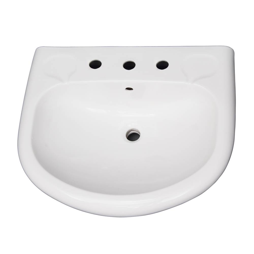 Barclay Vessel Only Pedestal Bathroom Sinks item B/3-188WH