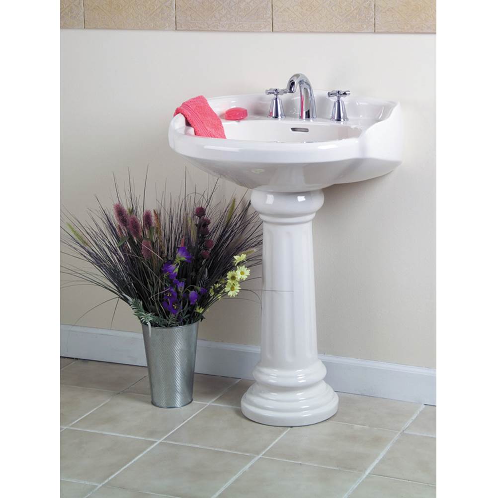 Barclay Complete Pedestal Bathroom Sinks item 3-654WH