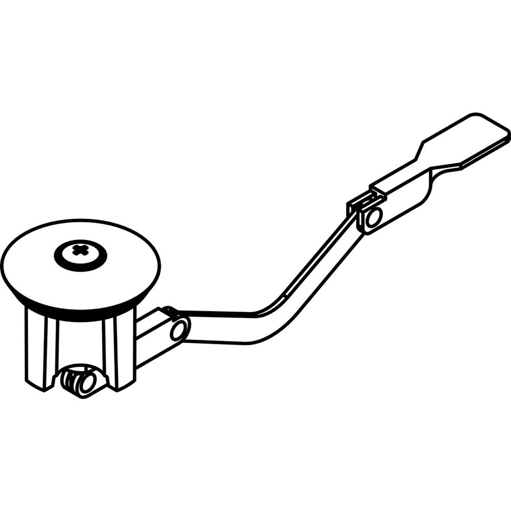 Central Brass Bath Drain-Strainer Plug Assembly W/ Plug, Guide & Rocker Arm
