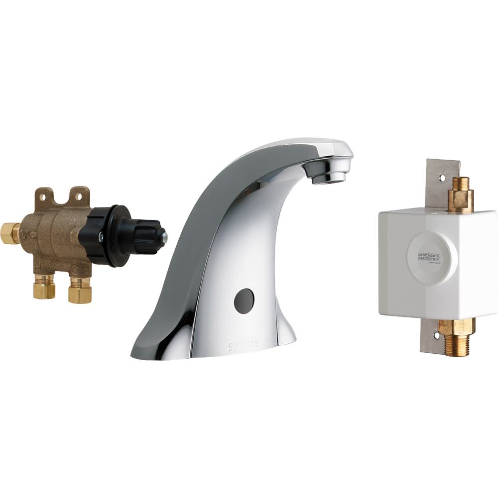 Chicago Faucets HyTr84 AB IR WALLMOUNT DC EXT MIX