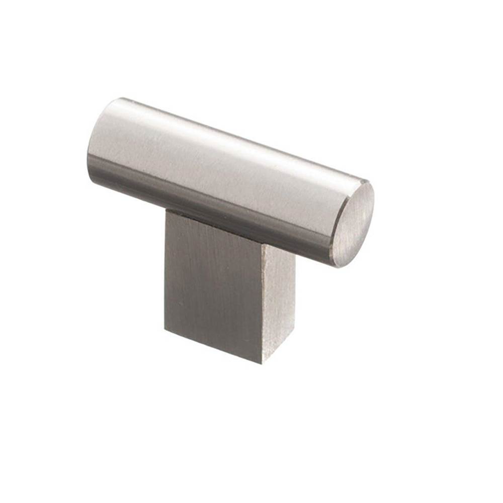 Colonial Bronze T Cabinet Knob Hand Finished in Polished Nickel