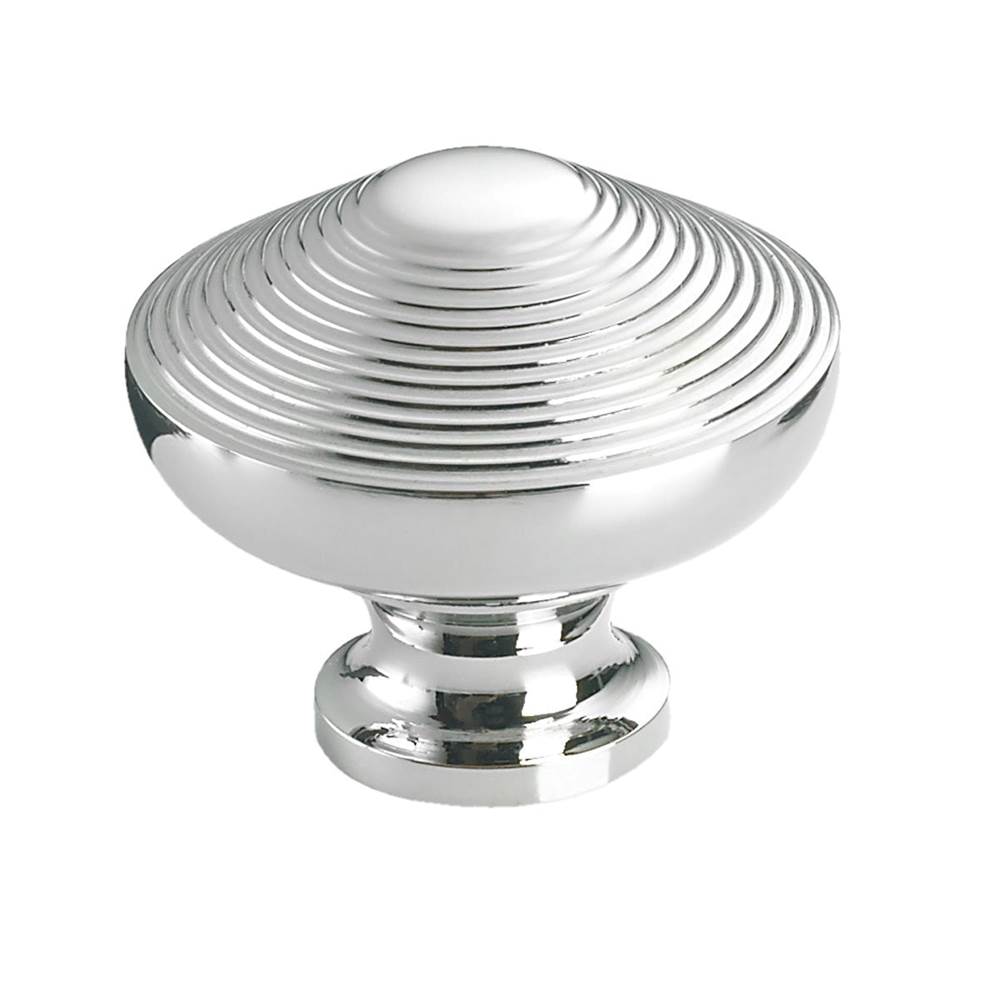 Colonial Bronze Beehive Cabinet Knob Hand Finished in Frost Chrome