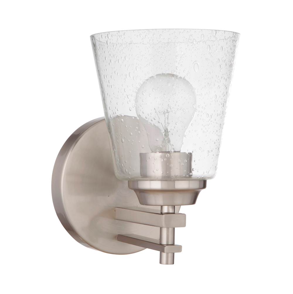 Craftmade Drake 1 Light Wall Sconce in Brushed Polished Nickel