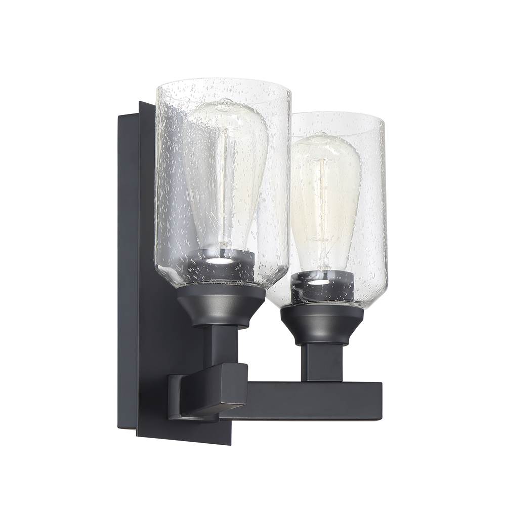 Craftmade Chicago 2 Light Wall Sconce in Flat Black