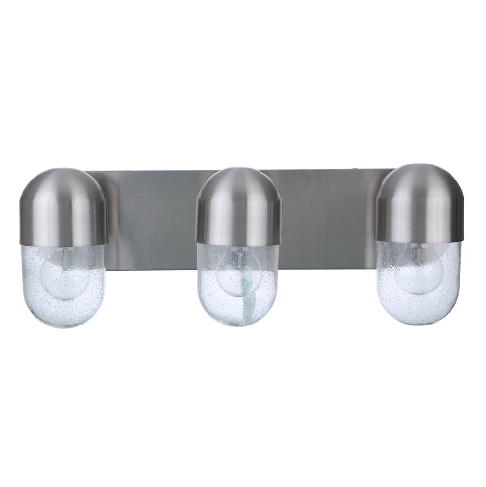 Craftmade Pill 3 Light Vanity in Brushed Polished Nickel