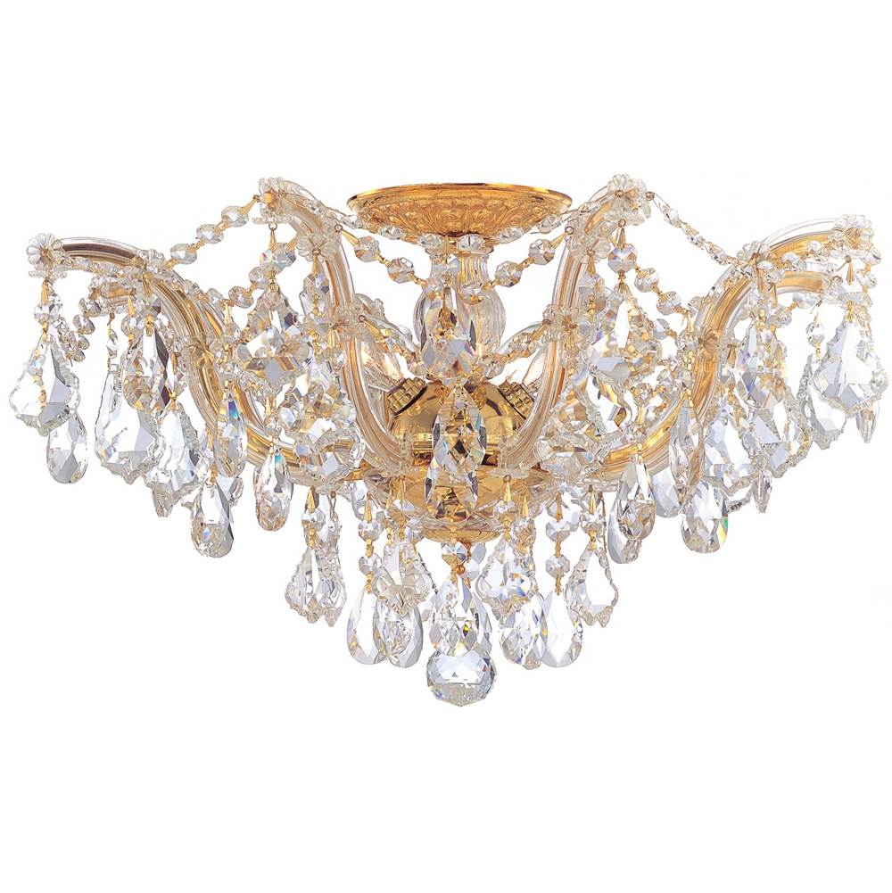 Crystorama Maria Theresa 5 Light Spectra Crystal Gold Ceiling Mount