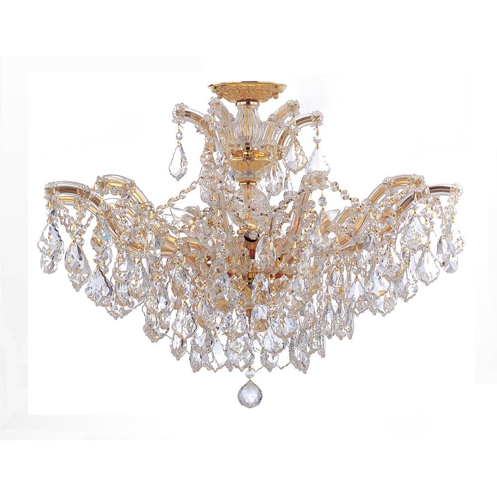 Crystorama Maria Theresa 6 Light Elements Crystal Gold Ceiling Mount