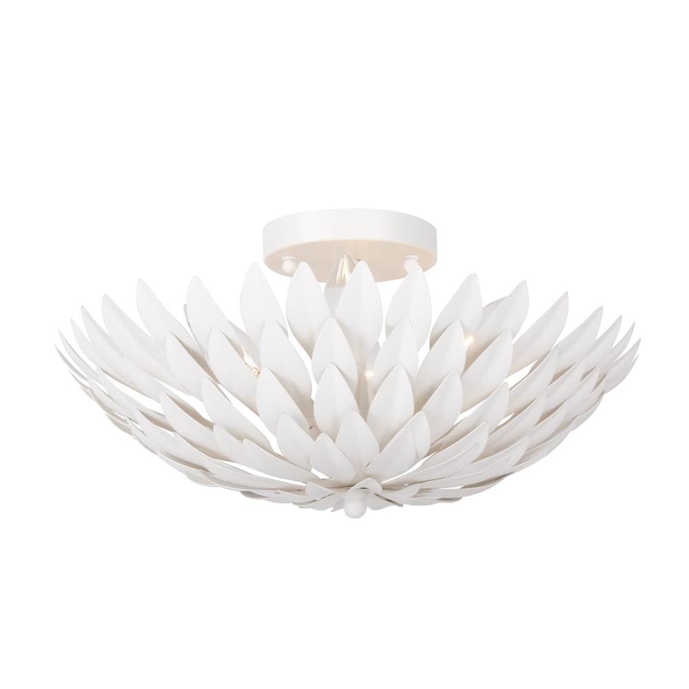 Crystorama Broche 4 Light Matte White Ceiling Mount