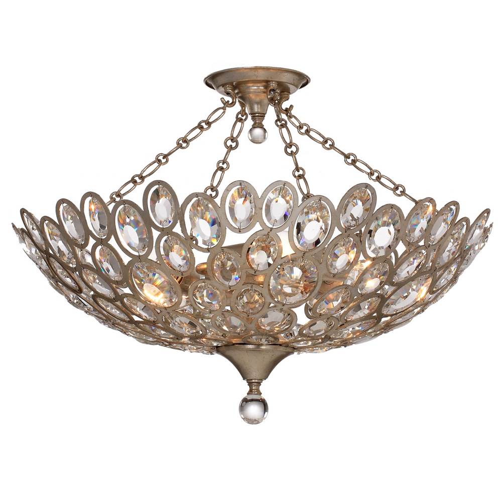 Crystorama Sterling 5 Light Distressed Twilight Ceiling Mount
