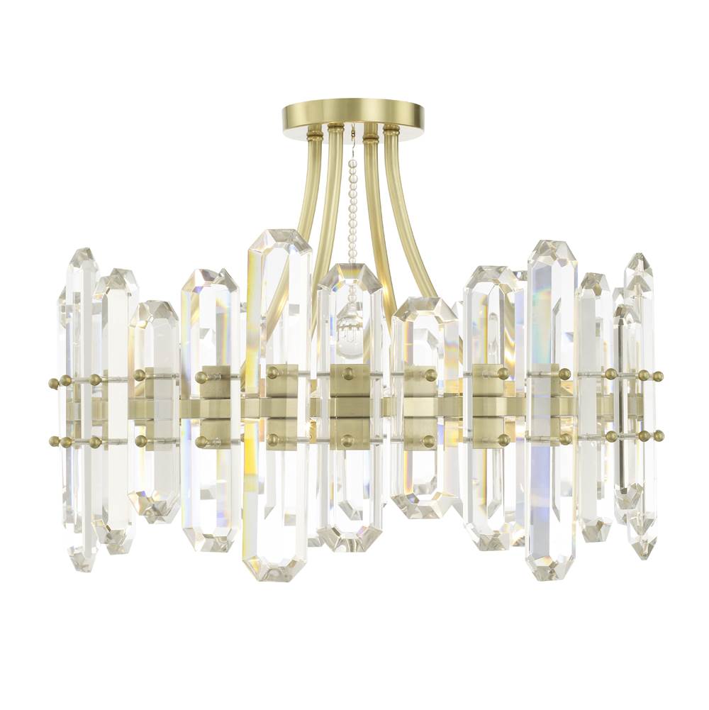 Crystorama Bolton 4 Light Aged Brass Ceiling Mount