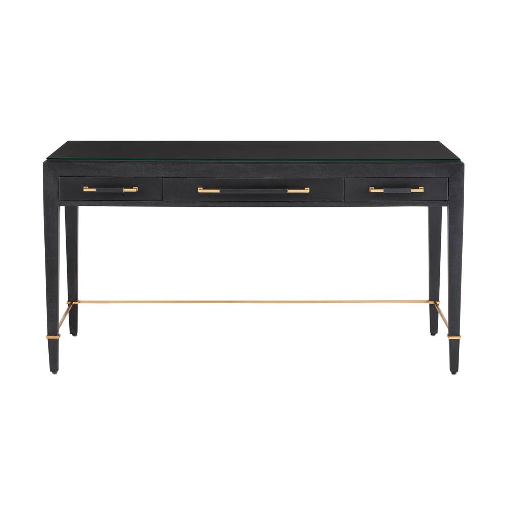 Currey And Company Verona Black Large Desk