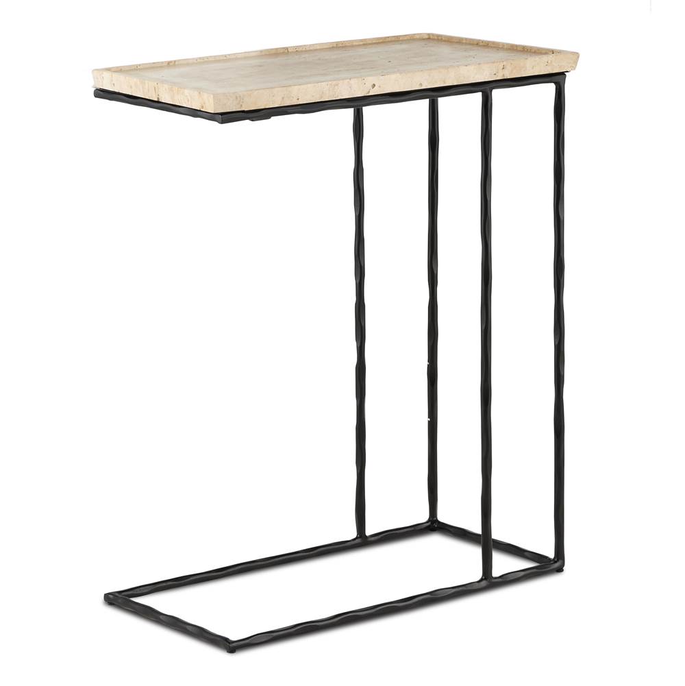 Currey And Company Boyles Travertine C Table