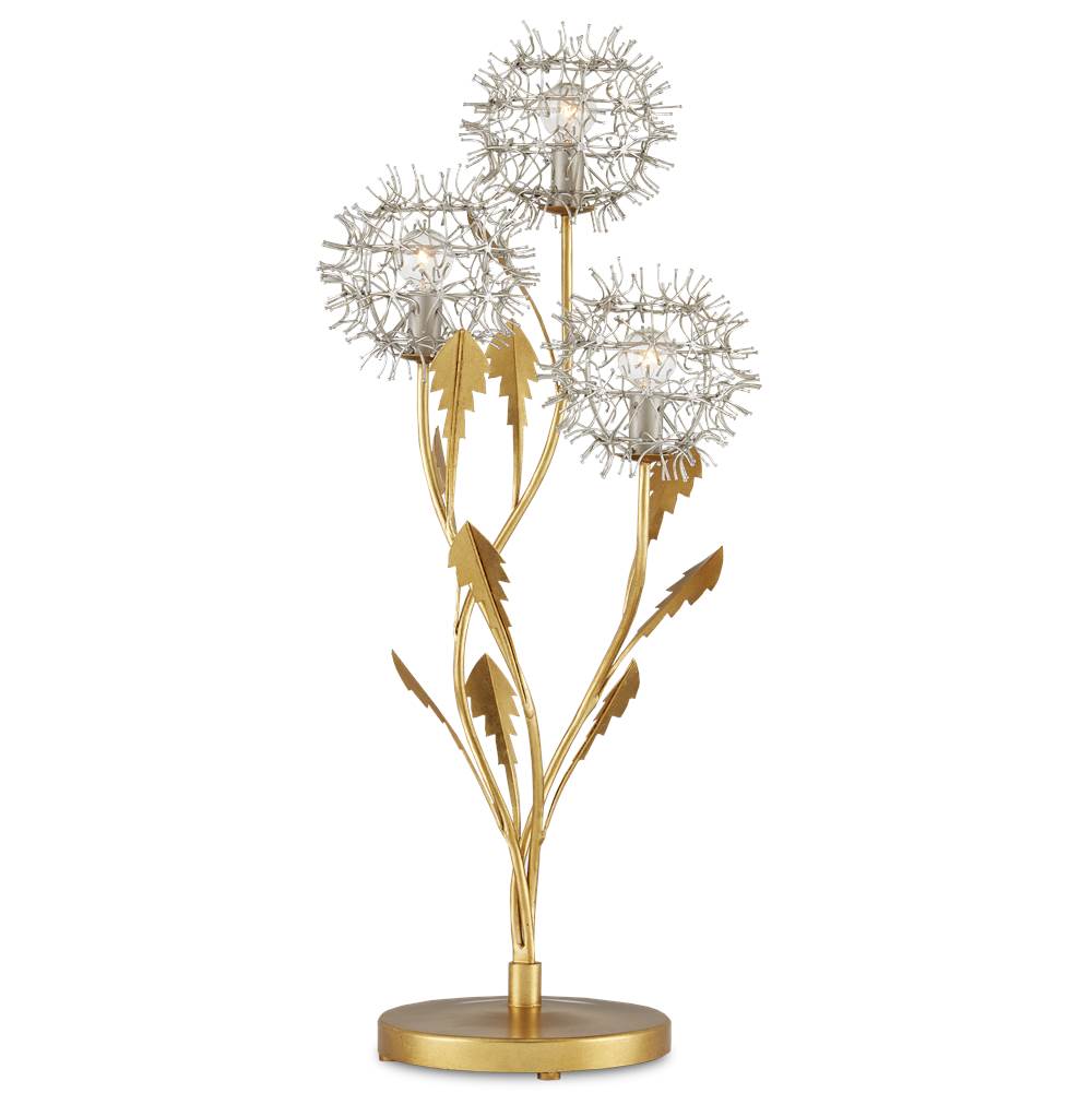 Currey And Company Dandelion Silver and Gold Table Lamp